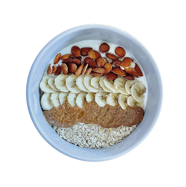 Fiche Recette : Porridge Banane, Flocons d'Avoine, Amandes et de l'Amlou